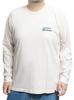 GENUINE DICKIES Men's Long Sleeve T-Shirt, Powder Bleached Print, Crew Neck, Size 4L, White (90)