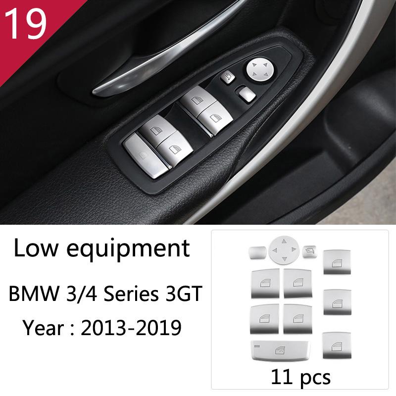 For BMW 3 4 Series 3GT F30 F32 F34 Car Styling Interior Gearshift AC CD Button Panel Door Armrest Decoration Cover Trim Sticker MQHWD1
