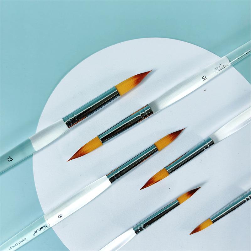 Wysokiej Jakości Biały Łabędź Kryształowy Pręt Pędzel Nylonowy Akwarela Gwasz Pędzel do Oleju Cyfrowego Pędzel do Linii Artystycznych