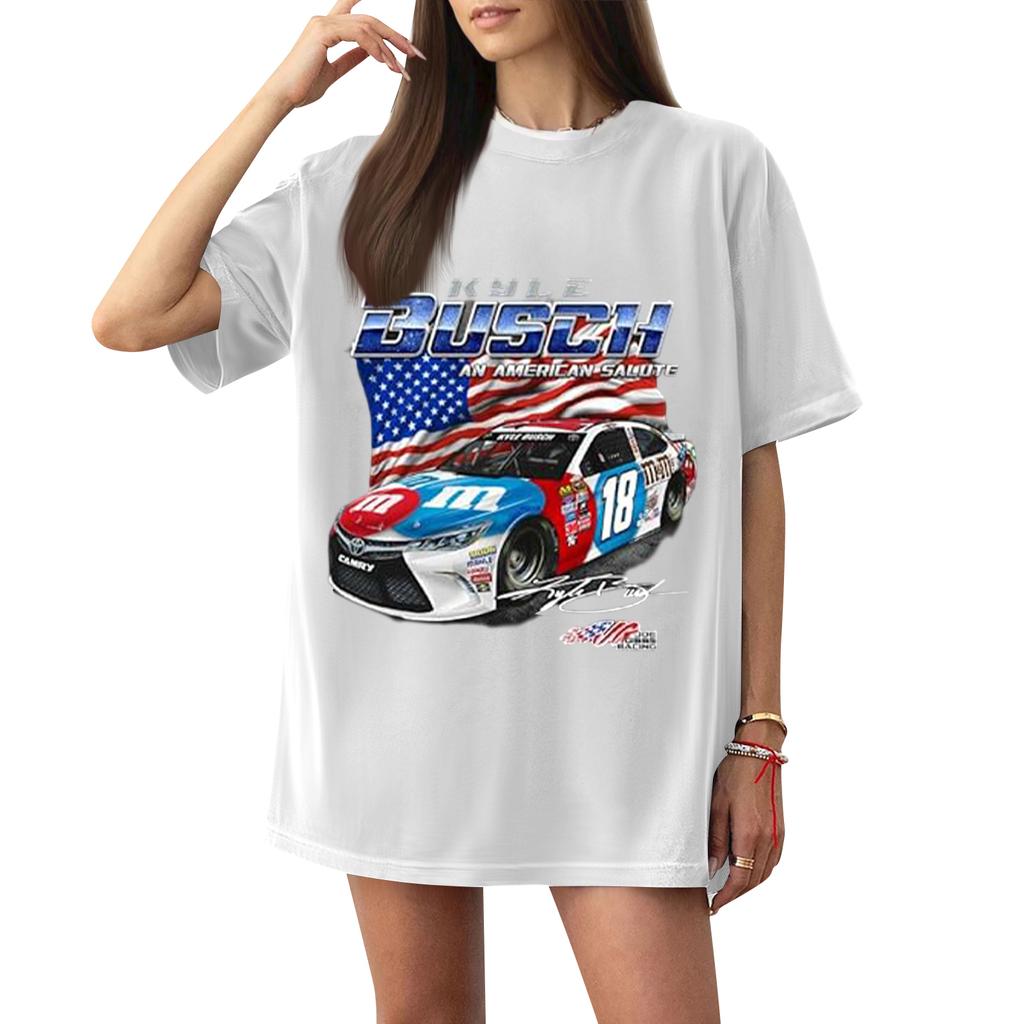 Women's Casual Short Sleeve T-Shirt Letter Print Loose Fit Comfortable Soft Fabric Crew Neck Lightweight Top for Everyday Wear
