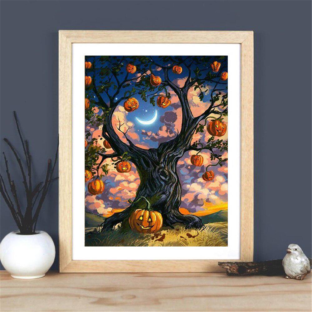 Diamond Embroidery Landscape Cross Stitch Tree Picture Of Rhinestone Diamond Painting Halloween Wall Art Decor
