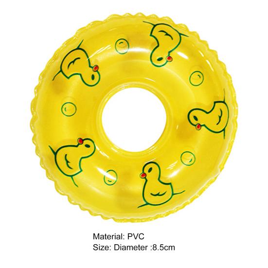 2ks Univerzální miniaturní bazénový kruh Realistický funkční plavecký záchranný kruh pro panenky pro fotografování modelů