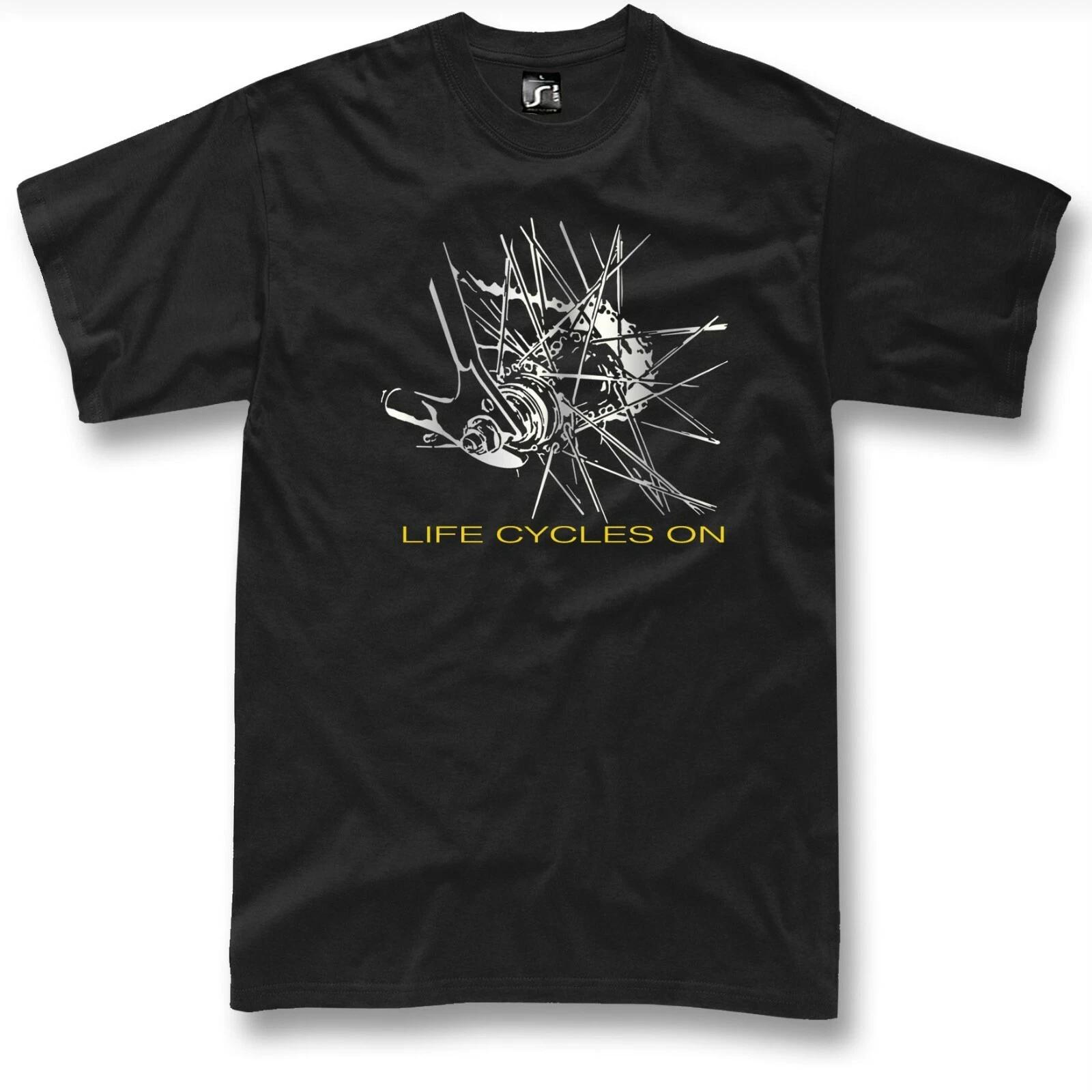 Life Cycles On T-Shirt Mountain Bike Cycling Rider Unisex Graphic Tee XXXL