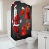 TU Christmas Santa Claus Shower Curtain Festive Holiday Bathroom Decor Reindeer Snowman Pattern Waterproof Home Decor Gift Idea