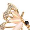 Zinc Alloy Brooch Pin, Butterfly Shape Lapel Badge with Rhinestones Inlaid, Brooch Versatile Accessory for Sweaters Collars Hats Bags Coats Scarves