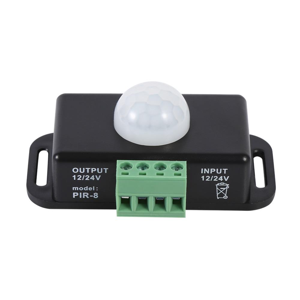 3.0*1.8*1.3in Motion Sensor LED Switch DC 12V/24V Infrared PIR Motion Sensor  LED Strip Lighting