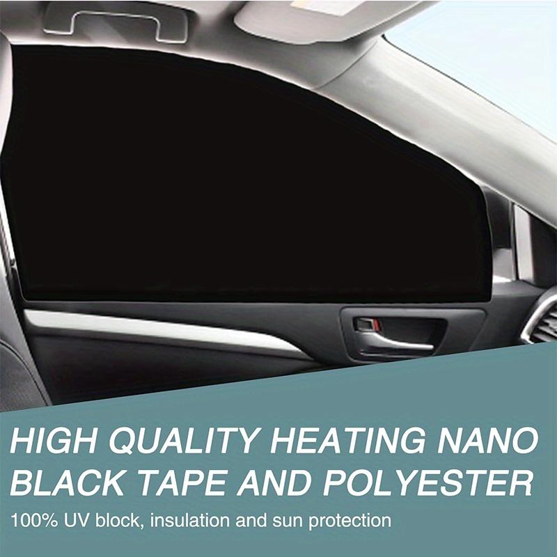 4 Stück Sommer Sonnenschutz Vollschattierung Titangrau Klebeband Magnetischer Autovorhang Magnetischer Undurchsichtiger Auto-Sonnenschutz