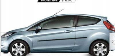 Ford Fiesta 3 dr 09-17 ČERNÉ lišty bočních dveří