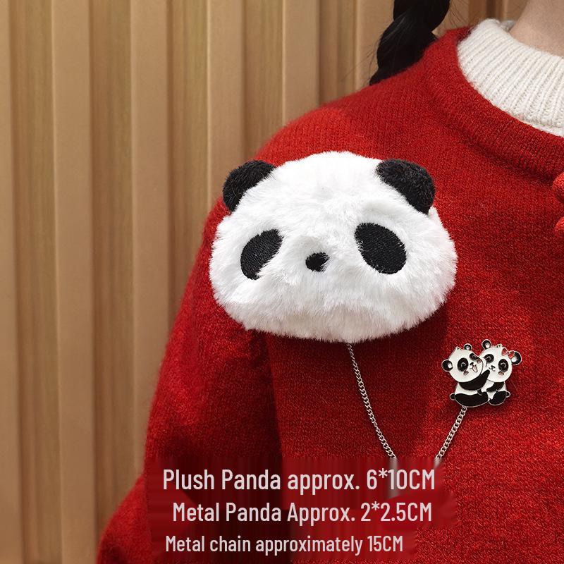 Adorable Red Panda Brooch: Cute Plush Backpack Pin for Students, Couples & Women - Perfect Birthday Gift