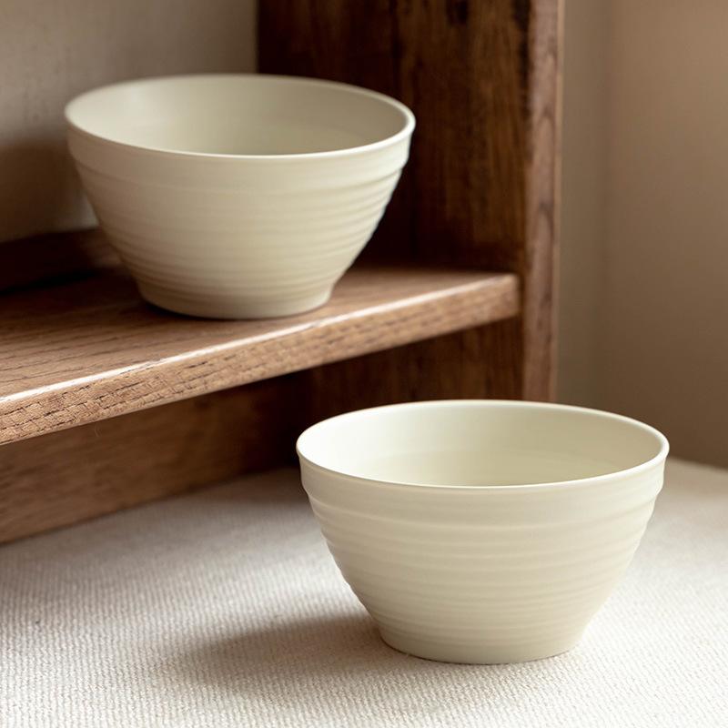 Simple And Versatile Rice Bowl Household One-Person Rice Bowl Drinking Soup Bowl Solid Color Ceramic Small Bowl Round Tableware Noodle Bowl