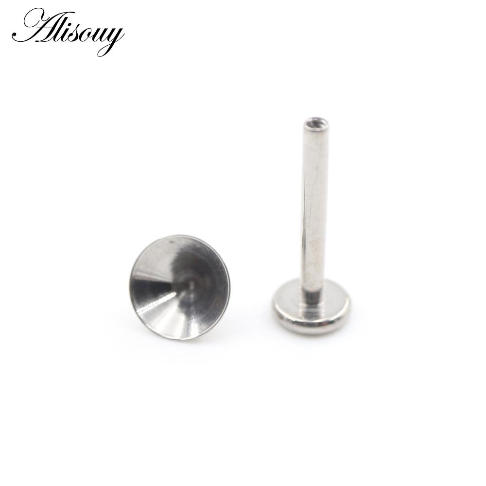 Alisouy 1 Stück G23 Titan Trichter Schraubgewinde Ohr Tragus Helix Bar Labret Lippenring Knorpel Ohrstecker Piercing Körperschmuck