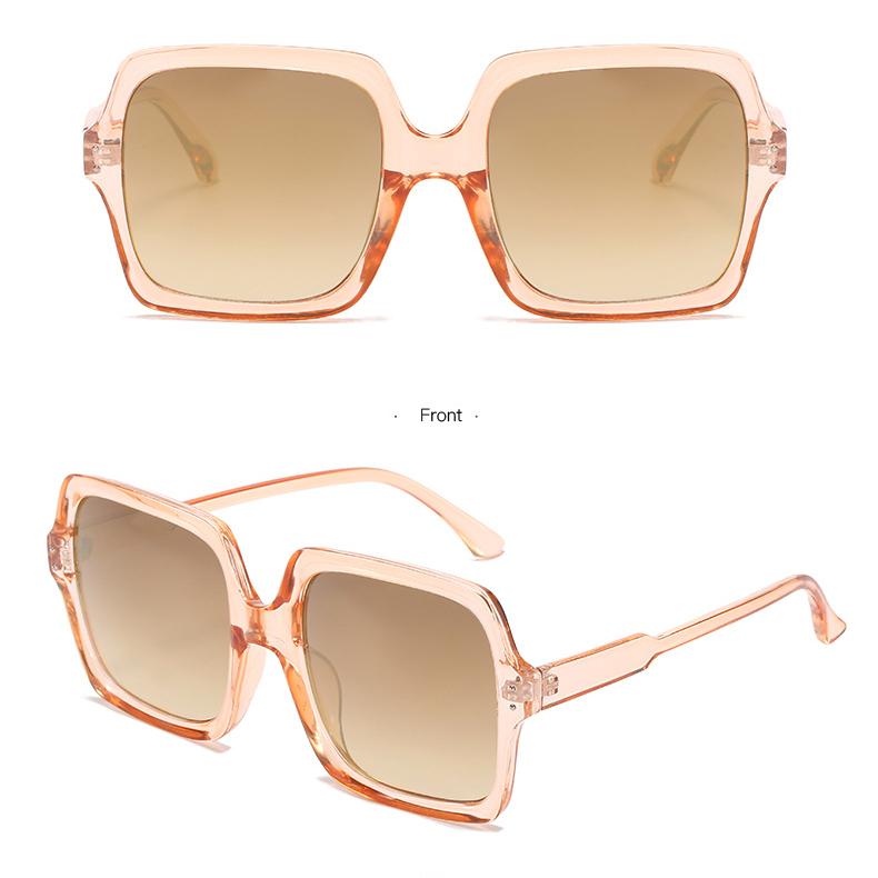 New Men's and Women's Sun Protection UV Protection Fashion Personality Retro Driving Street Shooting Concave Shape Large Frame Square Sunglasses