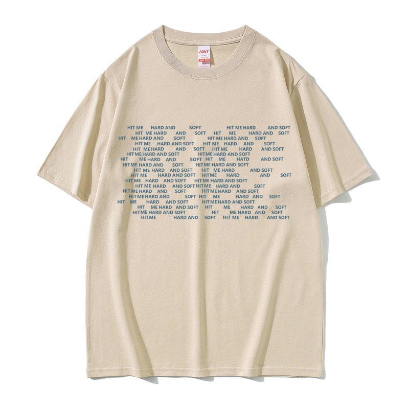 2025 Summer Hit Me Hard and Soft Tour T Shirt Men Women New Pop Fashion Singer Same Style Print Male Casual Oversized T Shirts