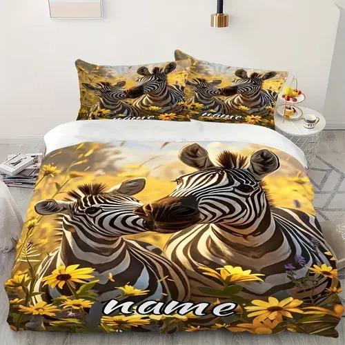 Zebra Duvet Cover Duvet Cover With Zebra Pattern Suitable For Children Boys Girls And Adults Soft Comfortable And Breathable