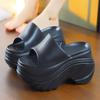Fashion Slippers Women Summer High-Heeled Shoes Lady Slides Platform Black Sandals Soft Rubber Beige Flat Super House Slippers Platform