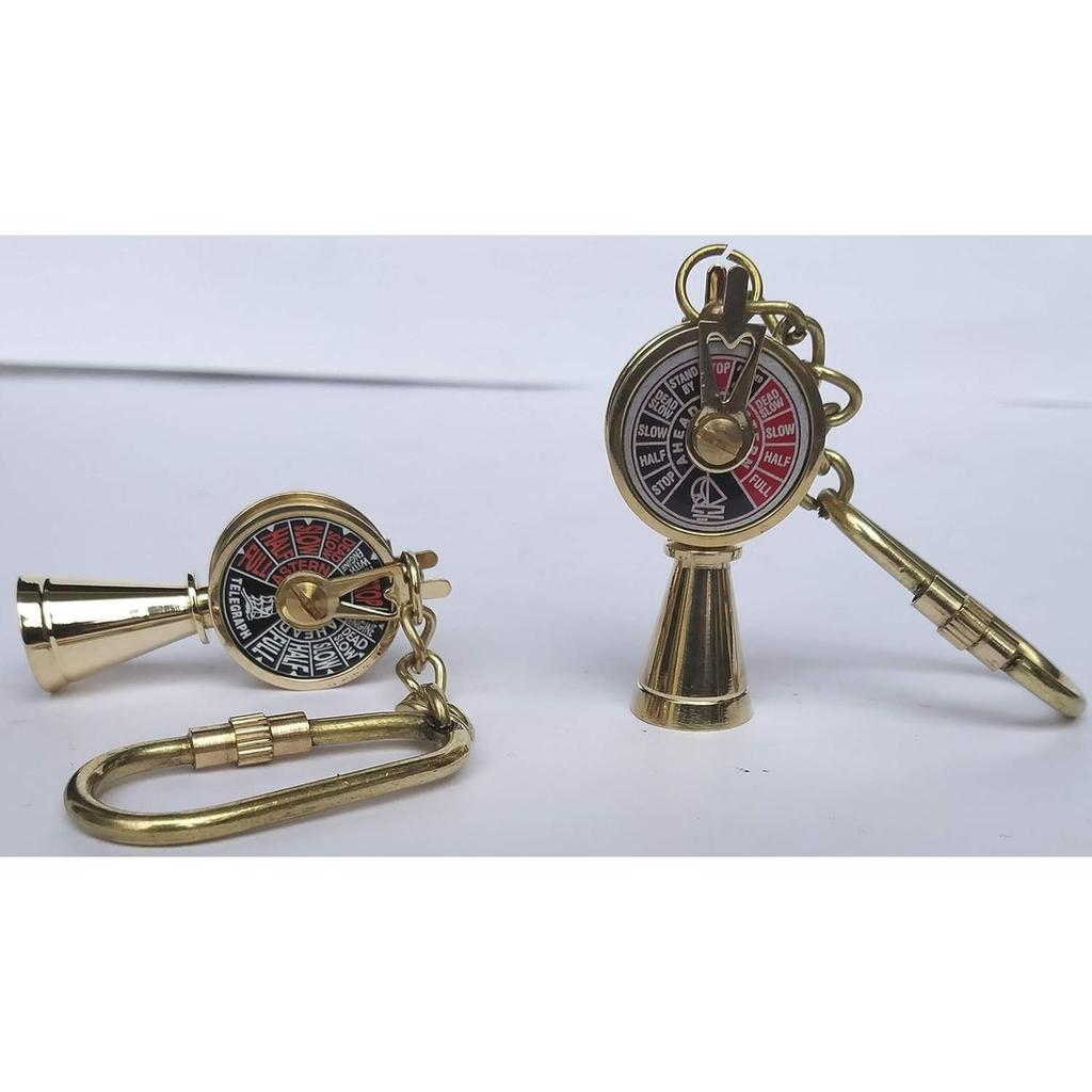 Antique Brass Telegraph Keychain – Vintage Gift for Lovers, Friends & Family