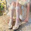 Lolita JK Love Bow Lolita Lace Long Socks Calf Jk Stocking Female Summer Lace Socks Harajuku Accessories Knee High JK Socks