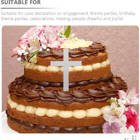 

Gadpiparty 10Pcs Cross Cake Topper ornaments for kids cake 1st birthday topper backdrop cross cake picks christening cross cupcake topper gold cake