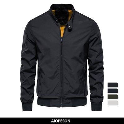 Neue Herbst Einfarbig Baseball Jacke Männer Casual Stehkragen Mode Qualität Slim Fit Bomber Jacken Für Männer