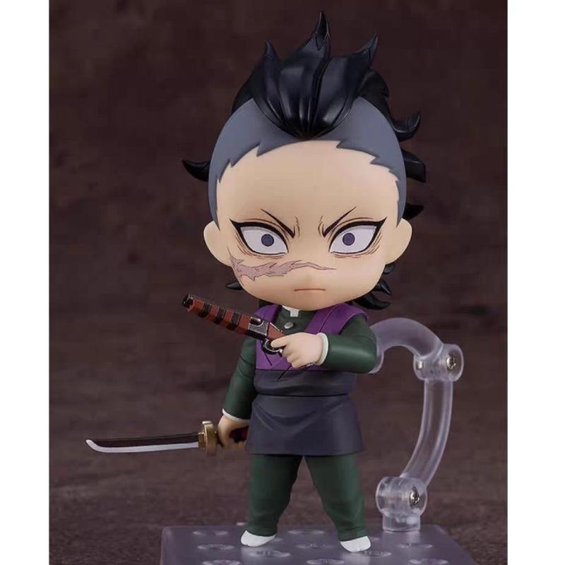 10cm Demon Slayer #2505 Shinazugawa Genya Q Action Figure | Movable Face-Swap Collectible