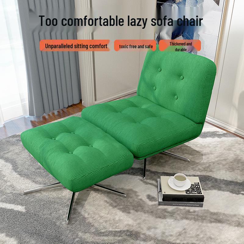 Lingge Tech Fabric Reclining Sofa Chair - Light Luxury for Living Room and Balcony
