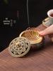 Pure Copper Incense Burner: Indoor Household Use for Agarwood & Sandalwood Fumigation, Includes Tray and Incense Seal.