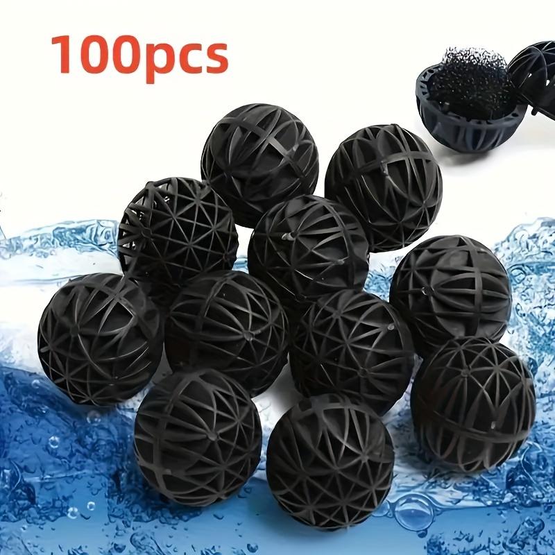 50/100pcs Fish Tank Biochemical Balls, Fish Pool Filter Material, Aquarium Biochemical Filter, Clean Water Filter