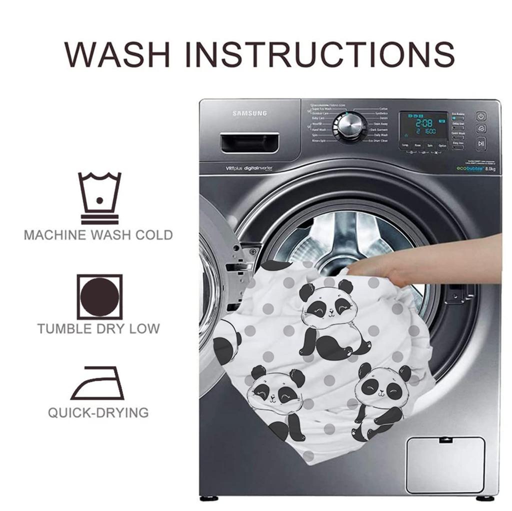 Cute Panda Pattern Mattress Three-Piece Digital Printing Mattress Bedding Set Adult Children