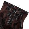 Set Completo 8 Pezzi 17 Clip Estensioni Capelli Sintetici Ondulati 20 Pollici Set Capelli Clip-on Opachi Multicolore