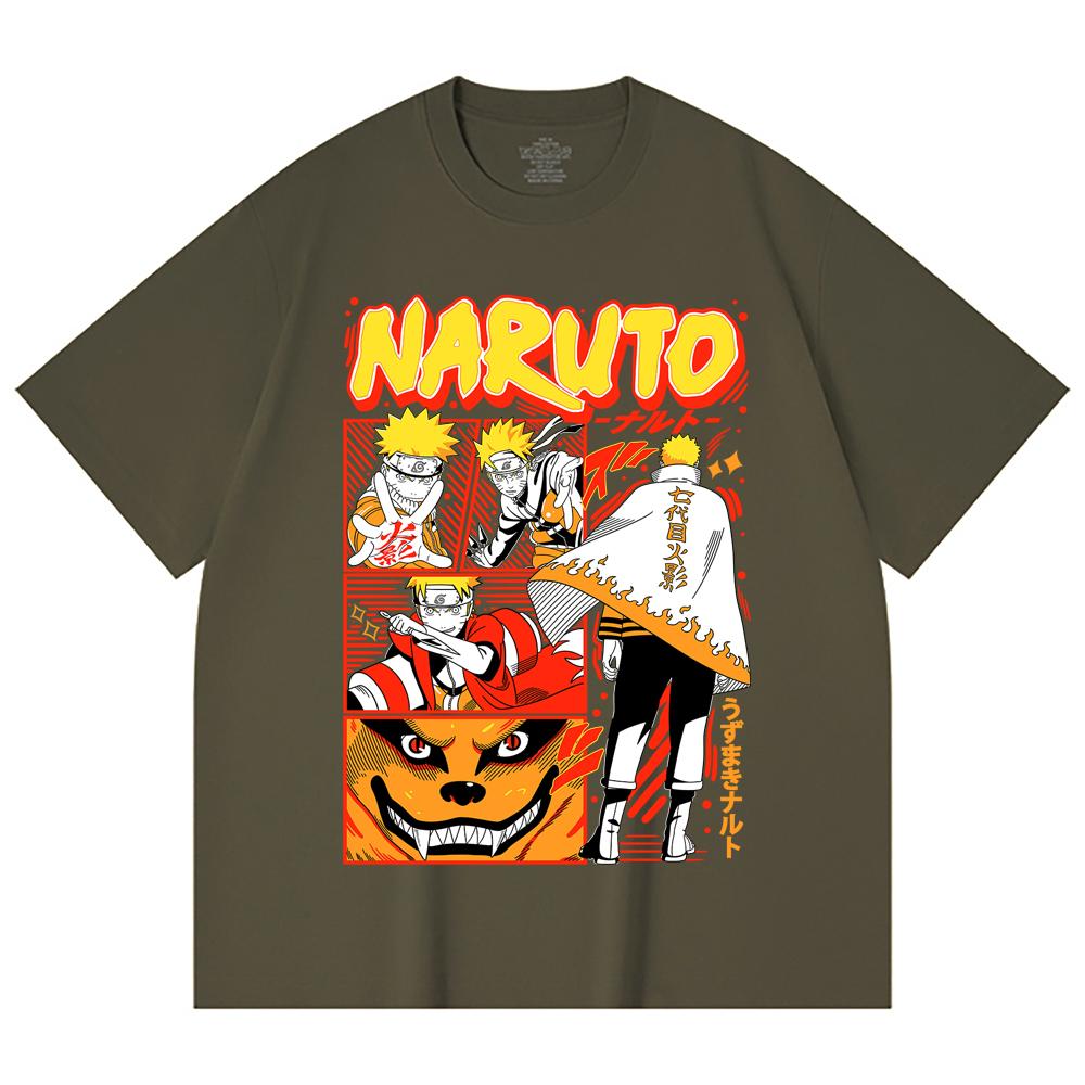 230 Gsm 100% Cotton Naruto V2 Hokage Print Unisex Heavy Cotton T Shirt