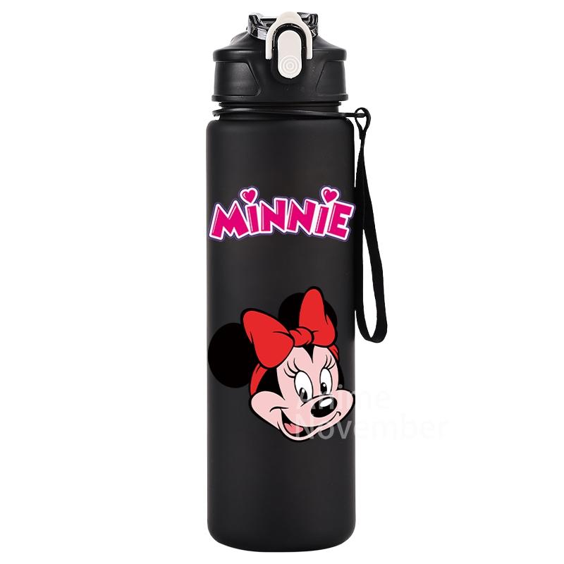 Disney Mickey Mouse Water Cup Minnie Gradient Straw 750Ml Large Capacity Camping Drinking Tools Outdoor Sports Minnie Water Cups