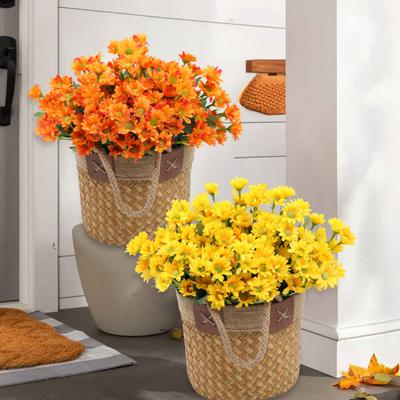 1/5/10Pcs Fall Artificial Flower UV Resistant Fake Plastic Flower Home Wedding Party Table Centerpiece Indoor Outdoor Faux Bloom Decoration