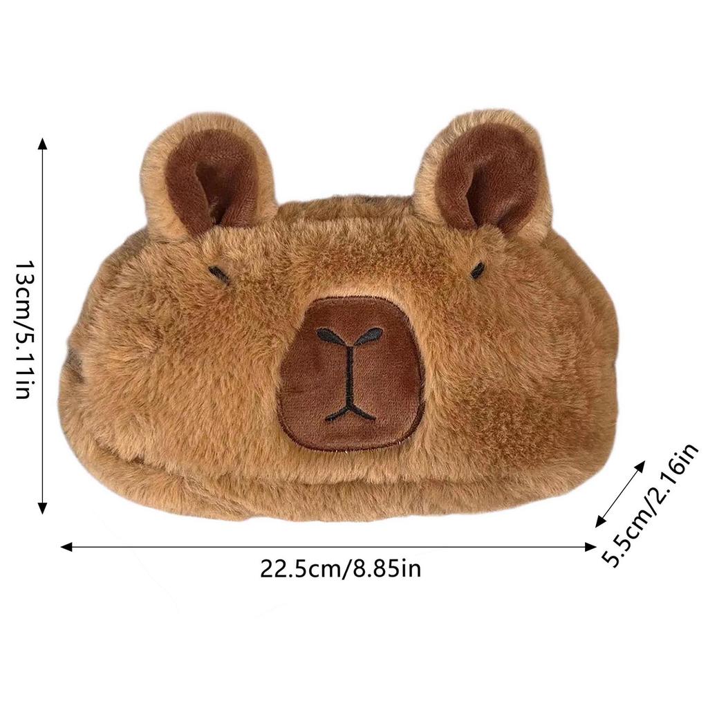 Capybara Pencil Case Kawaii Large Capacity Pen Bag Cute Animal Element Pencil Bag For Student Term Begins School Supplies 2025