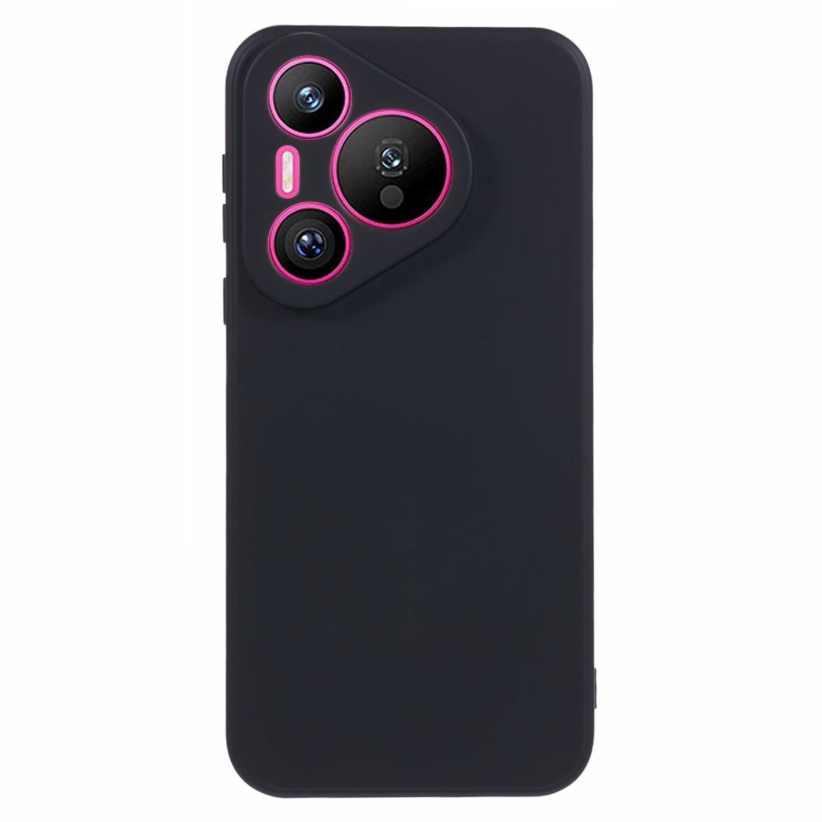 

Для Huawei Pura 70 Чехол Волокнистая Подкладка Мягкий ТПУ Телефон Защитный Чехол Противоударный Корпус Телефона Black