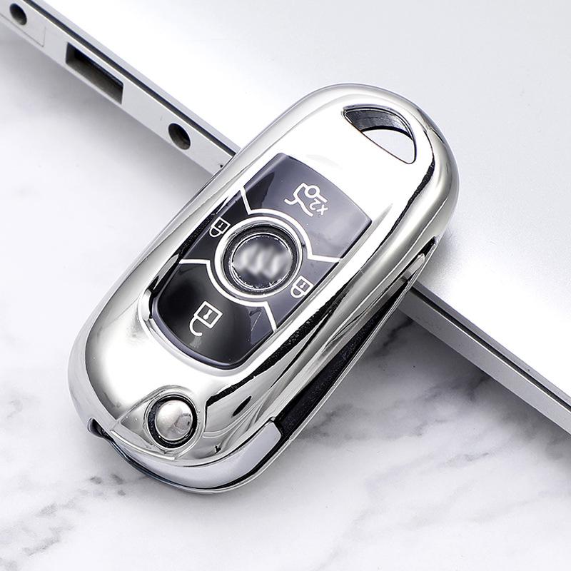 

Новый чехол для ключа из ТПУ для Opel Vauxhall Astra K Corsa E для Buick Verano ENCORE GX GL6, складной, аксессуары белый