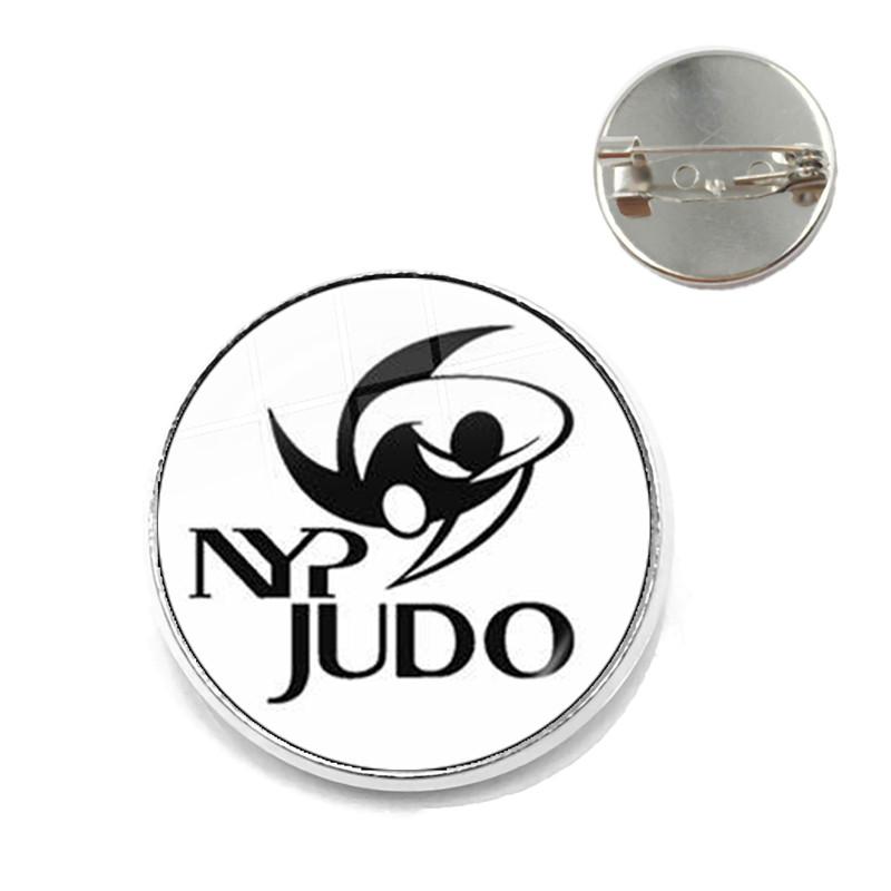 2021 Trendy Sports I Love Judo Brooches Pins Men Women Karate Jewelry High Quality Handmade Badge Brooch Gift