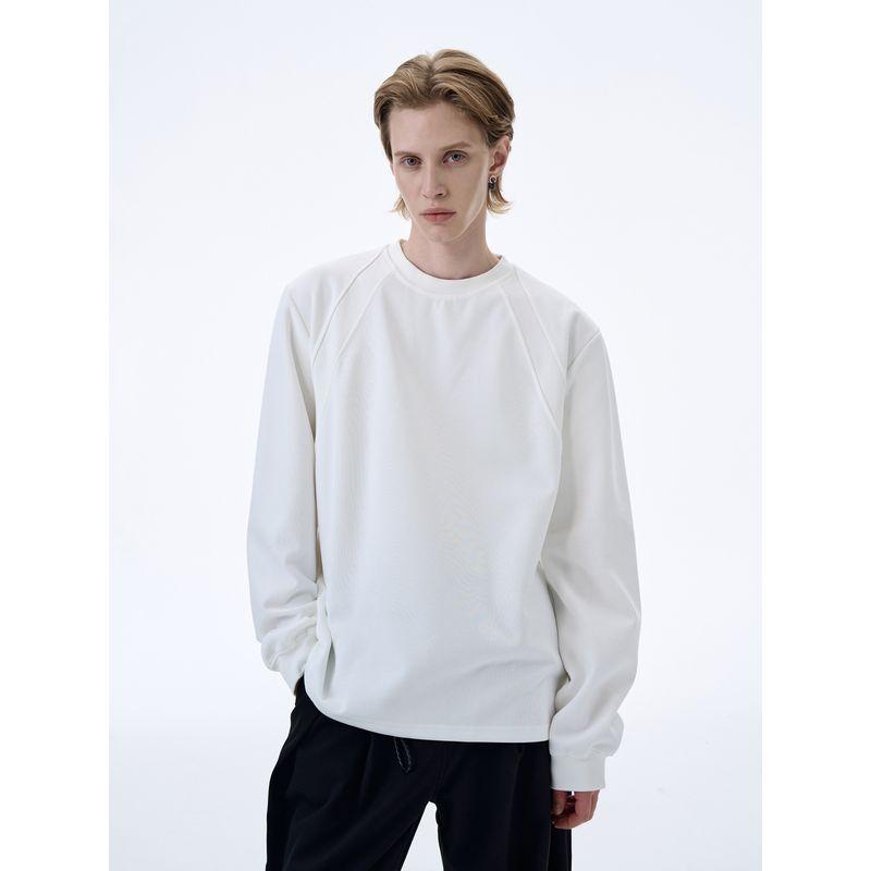 Kisko American Retro Deconstructed Patchwork Air Layer Long-Sleeve T-Shirt for Men and Women, Stylish and Casual Inner Wear Top