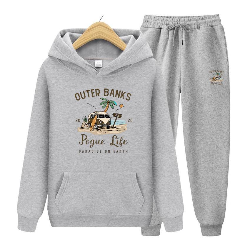 Women Long Sleeve Hoodie Set Outer Banks Hoodie Set Pogue Life Sweatshirt Women Long Sleeve Hoody Tops