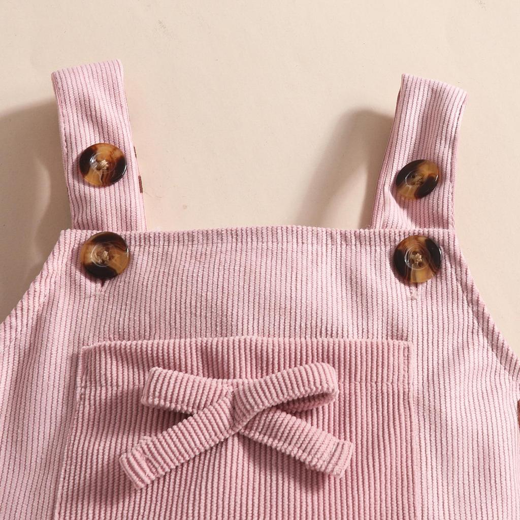 2025 Europe Autumn/Winter Cute Toddler Skirt Set: Flutter Sleeve Romper & Long Sleeve Printed Overalls