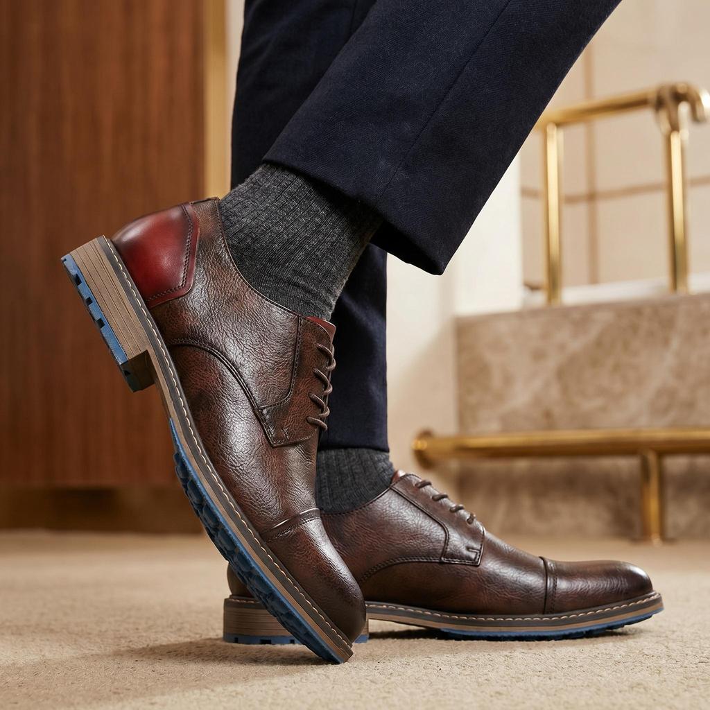 Retro Men's Casual Derby Shoes