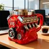 V8 Motor Kaffeetasse Retro V6 Motor Kaffeetasse Personalisierte Edelstahl Wandisolierte Tasse Weihnachten Neujahr Geschenke für Männer