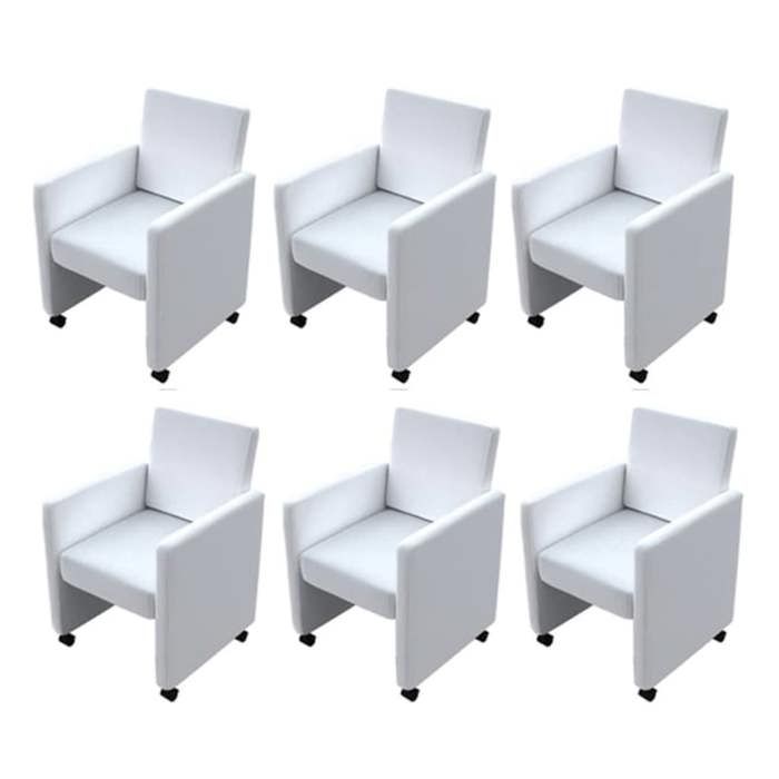 White Swivel Chair (set of 6) 160186