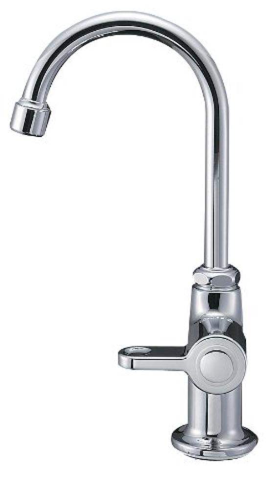 SANEI Party Sink Vertical Swivel Faucet with Lever Handle, 90-degree Open/Close, JA546HCV-13