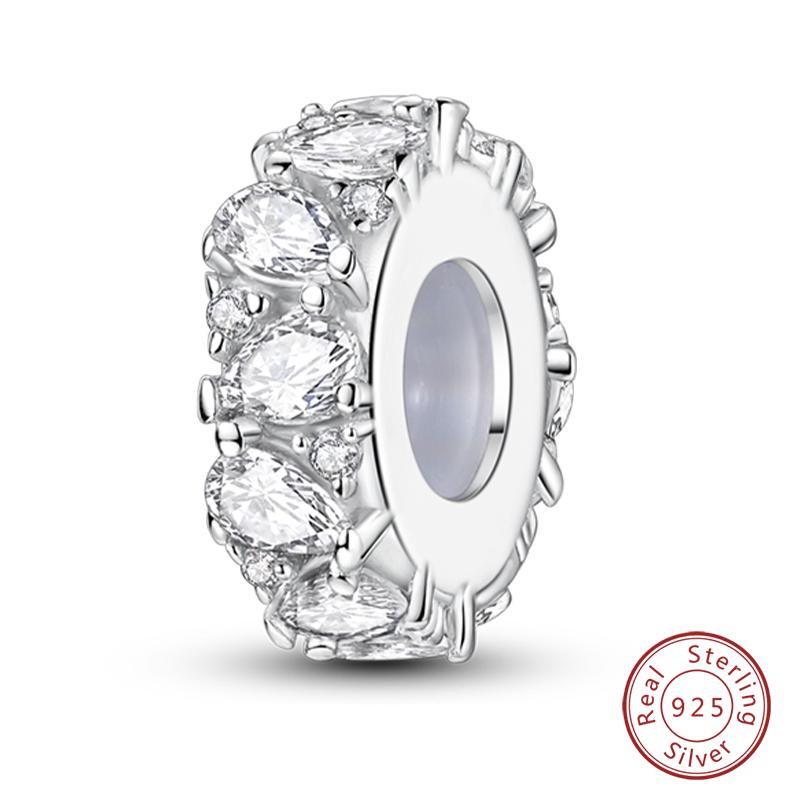 Copper Charms Beads Forever Love Heart Shaped Bow Family Charms Dangle For Bracelet Woman Diy Jewelry Gift