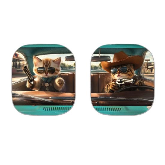 2Pcs Animal Print Car Sun Shade High-Density Aluminum Foil Windshield Sunshade Blocks UV Rays Sun Visor All-Season Protection Vehicle Sun Protector
