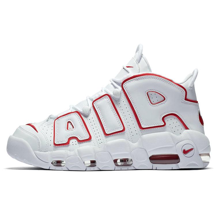 New Nike Air More Uptempo White Varsity Red Outline 921948-102