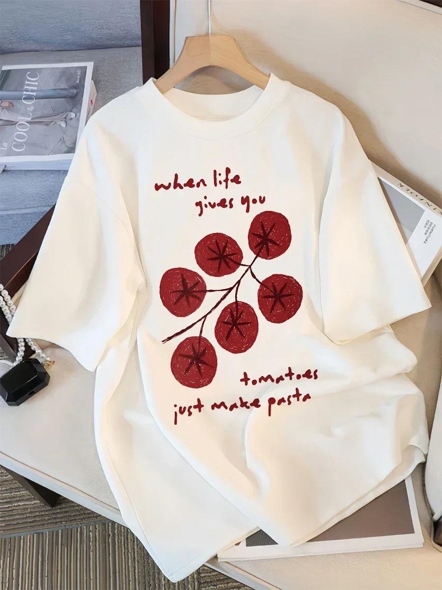 

Print Women Tshirt Fashion Casual Tee Shirts Street Short Sleeve Minimalist Style New Top 4XL