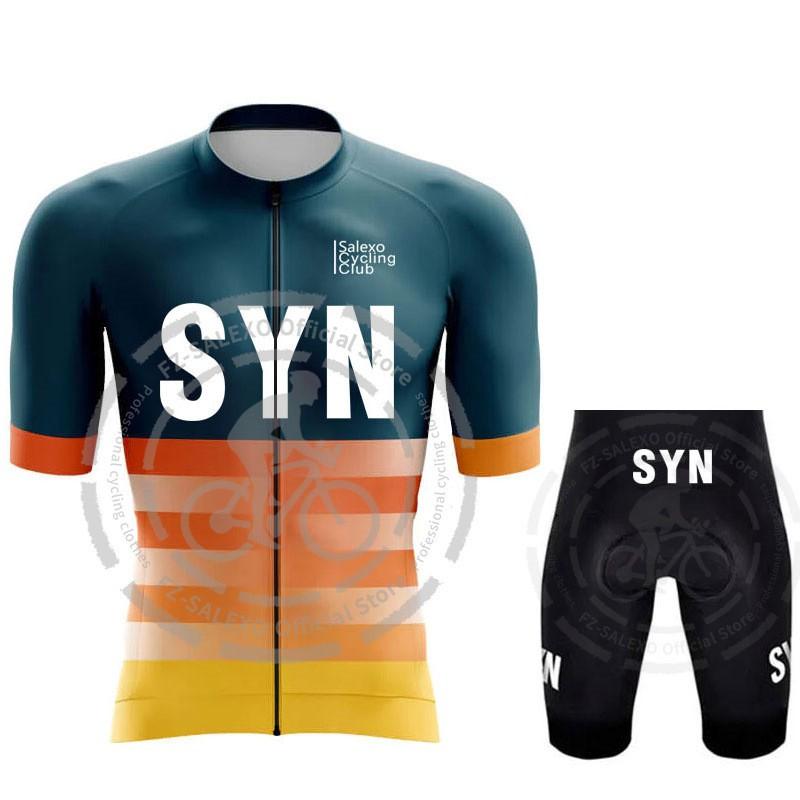 Mens Cycling Jersey Shorts Set Road Mountain Biking Breathable Quick-Dry Performance Wear