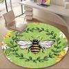 1pc Bee Garden Office Round Area Rug, Indoor Mat Suitable ForOffice, Under Office Chairs Bedroom Living Room Home Decor, Room Deco,  N42
