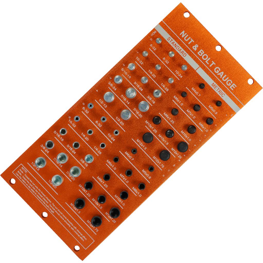 Nut and Bolt Thread Checker Aluminum Alloy 14 Standard Thread Identifier 12 Metric Nuts Bolts Screws Size Gauge Measuring Tool